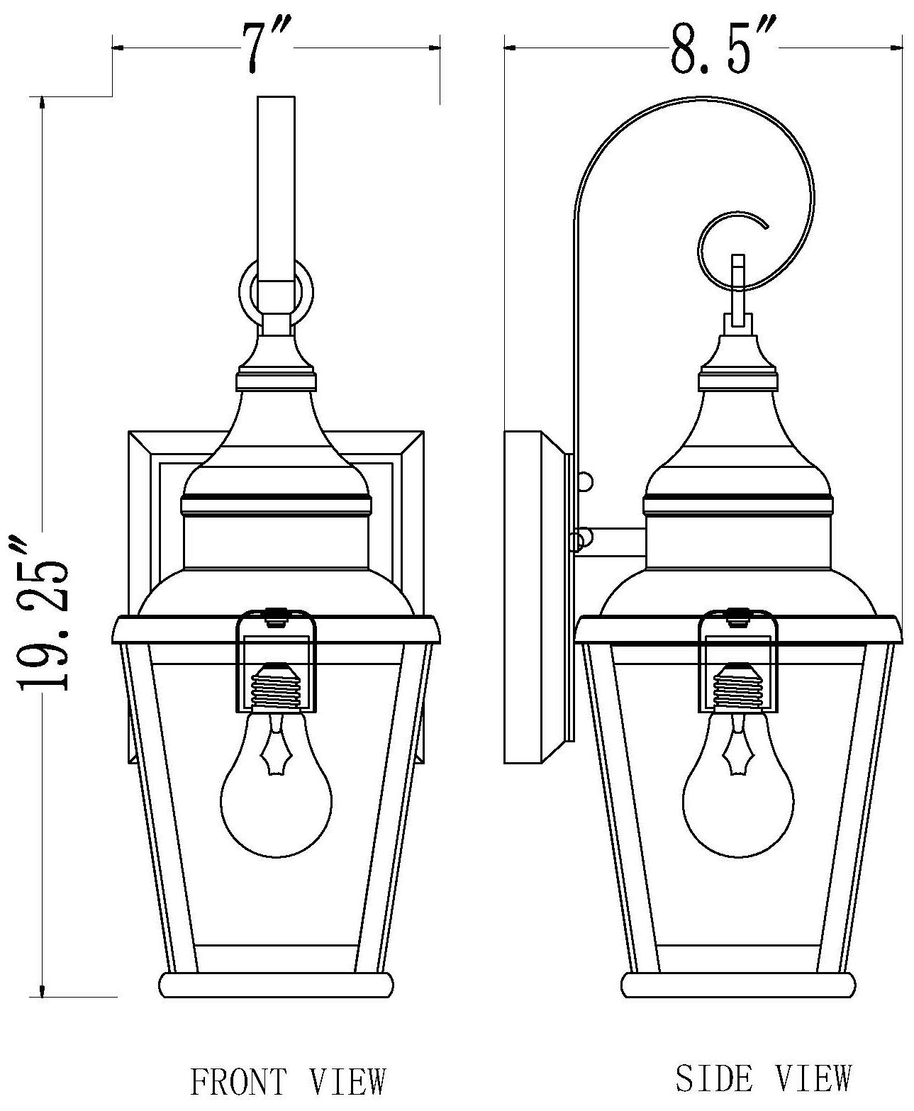 Raphael by Z-Lite Sand Black 1 Light Outdoor Wall Light