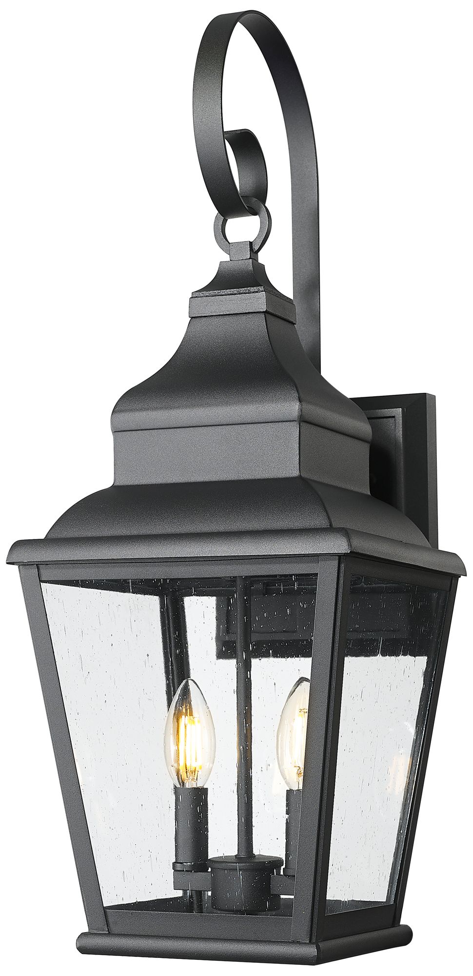 Raphael by Z-Lite Sand Black 2 Light Outdoor Wall Light