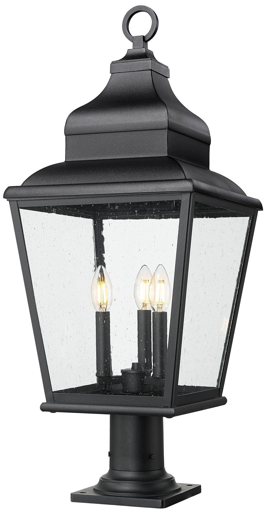 Raphael by Z-Lite Sand Black 3 Light Outdoor Pier Mounted Fixture