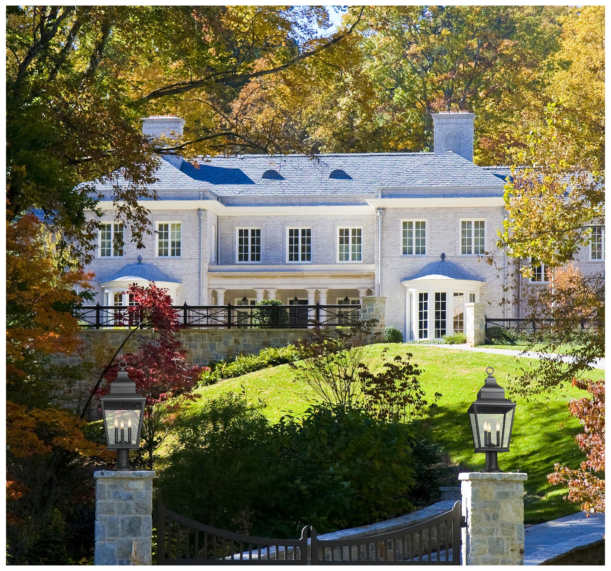 Image 3 Raphael by Z-Lite Sand Black 3 Light Outdoor Pier Mounted Fixture more views