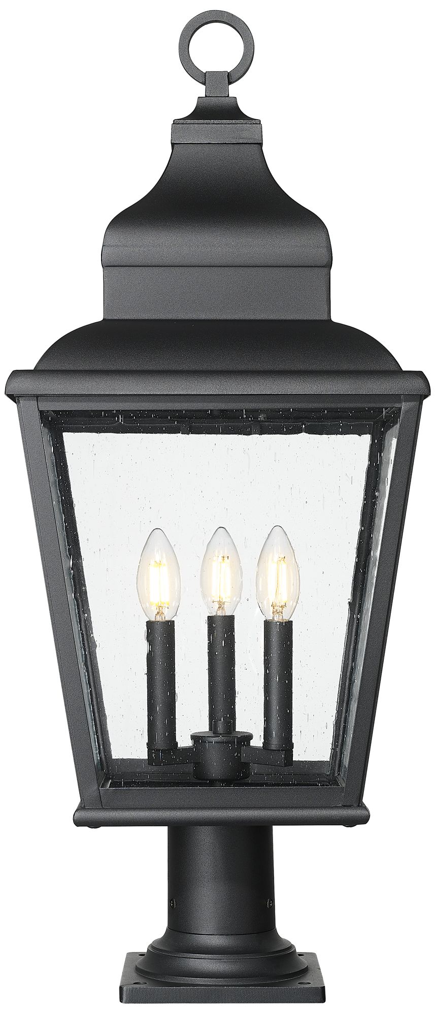 Image 4 Raphael by Z-Lite Sand Black 3 Light Outdoor Pier Mounted Fixture more views