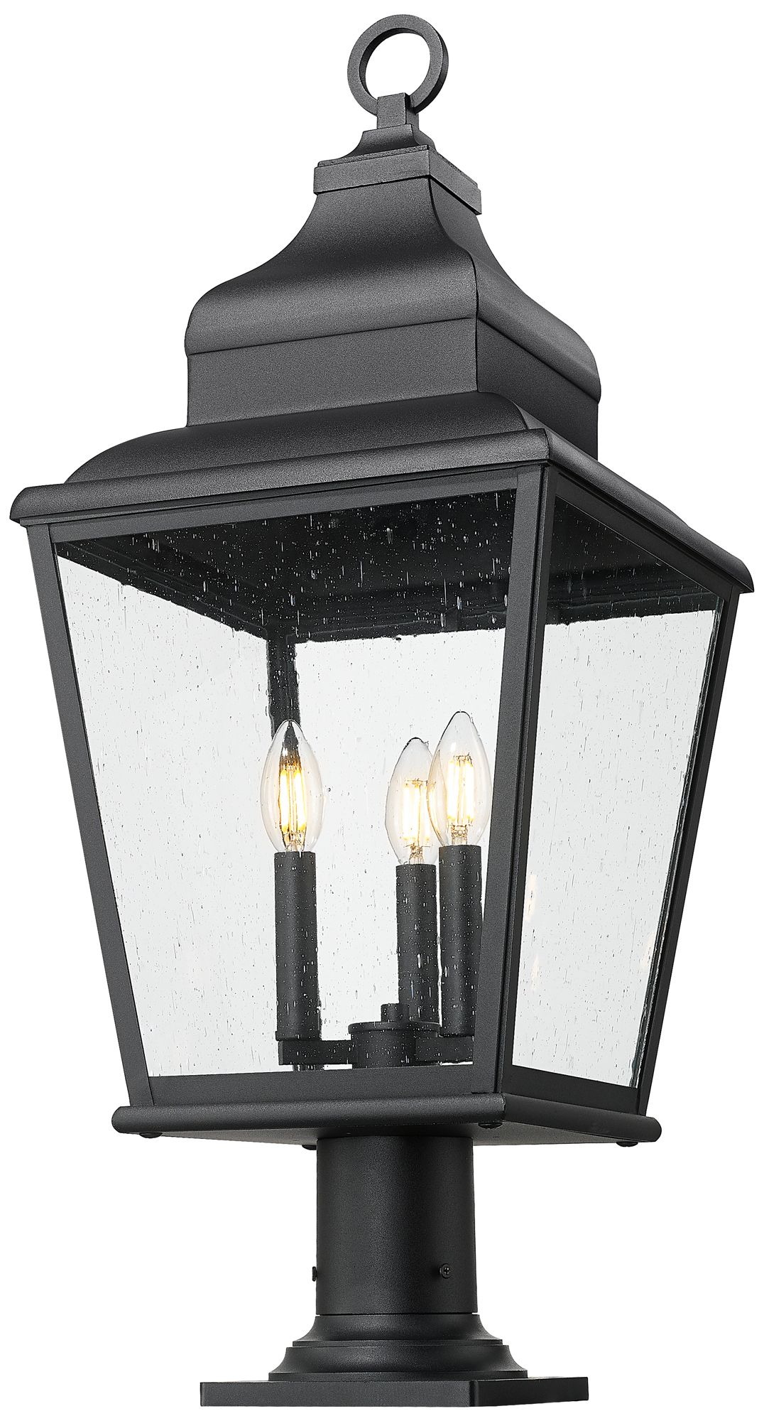 Image 5 Raphael by Z-Lite Sand Black 3 Light Outdoor Pier Mounted Fixture more views