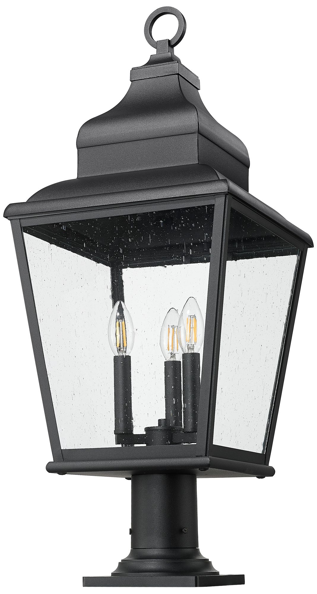 Image 7 Raphael by Z-Lite Sand Black 3 Light Outdoor Pier Mounted Fixture more views