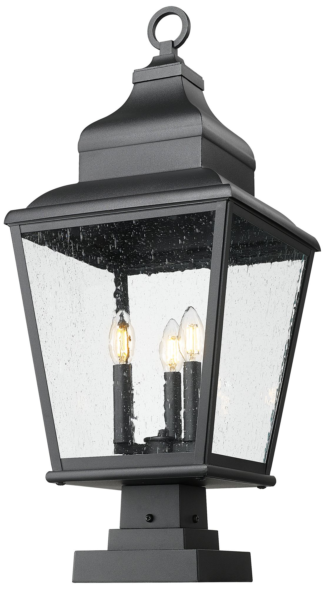 Image 5 Raphael by Z-Lite Sand Black 3 Light Outdoor Pier Mounted Fixture more views