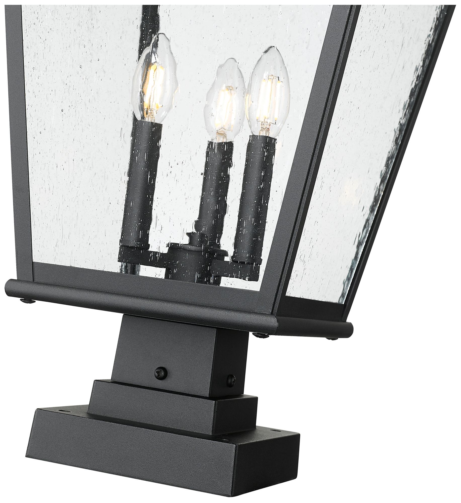 Image 6 Raphael by Z-Lite Sand Black 3 Light Outdoor Pier Mounted Fixture more views