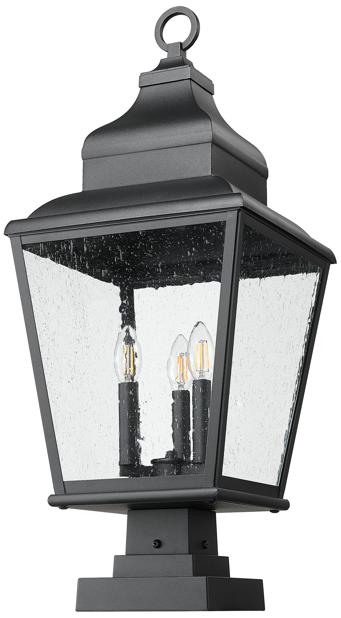 Image 7 Raphael by Z-Lite Sand Black 3 Light Outdoor Pier Mounted Fixture more views