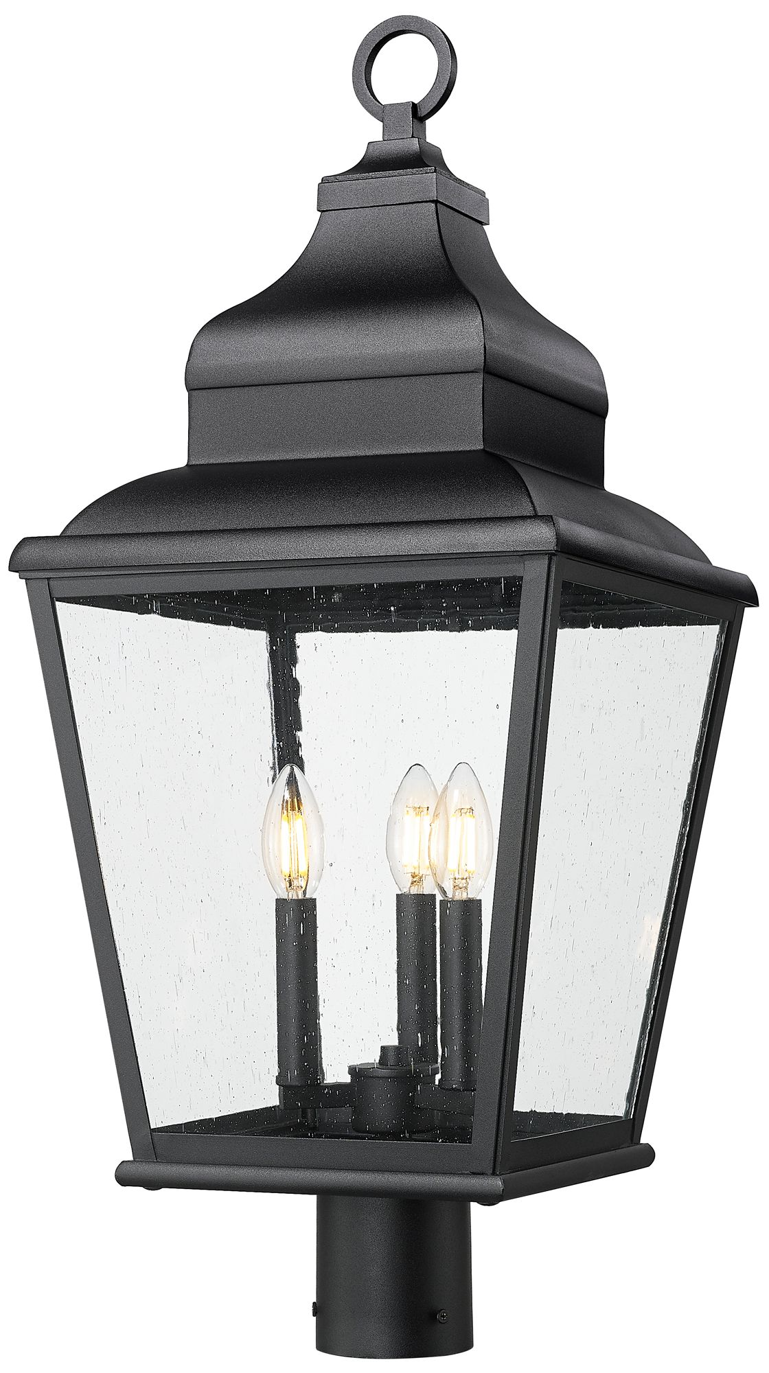 Raphael by Z-Lite Sand Black 3 Light Outdoor Post Mount Fixture