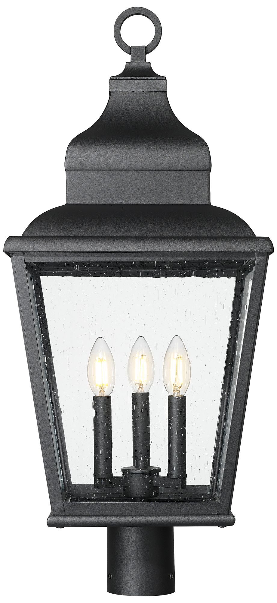 Image 2 Raphael by Z-Lite Sand Black 3 Light Outdoor Post Mount Fixture more views