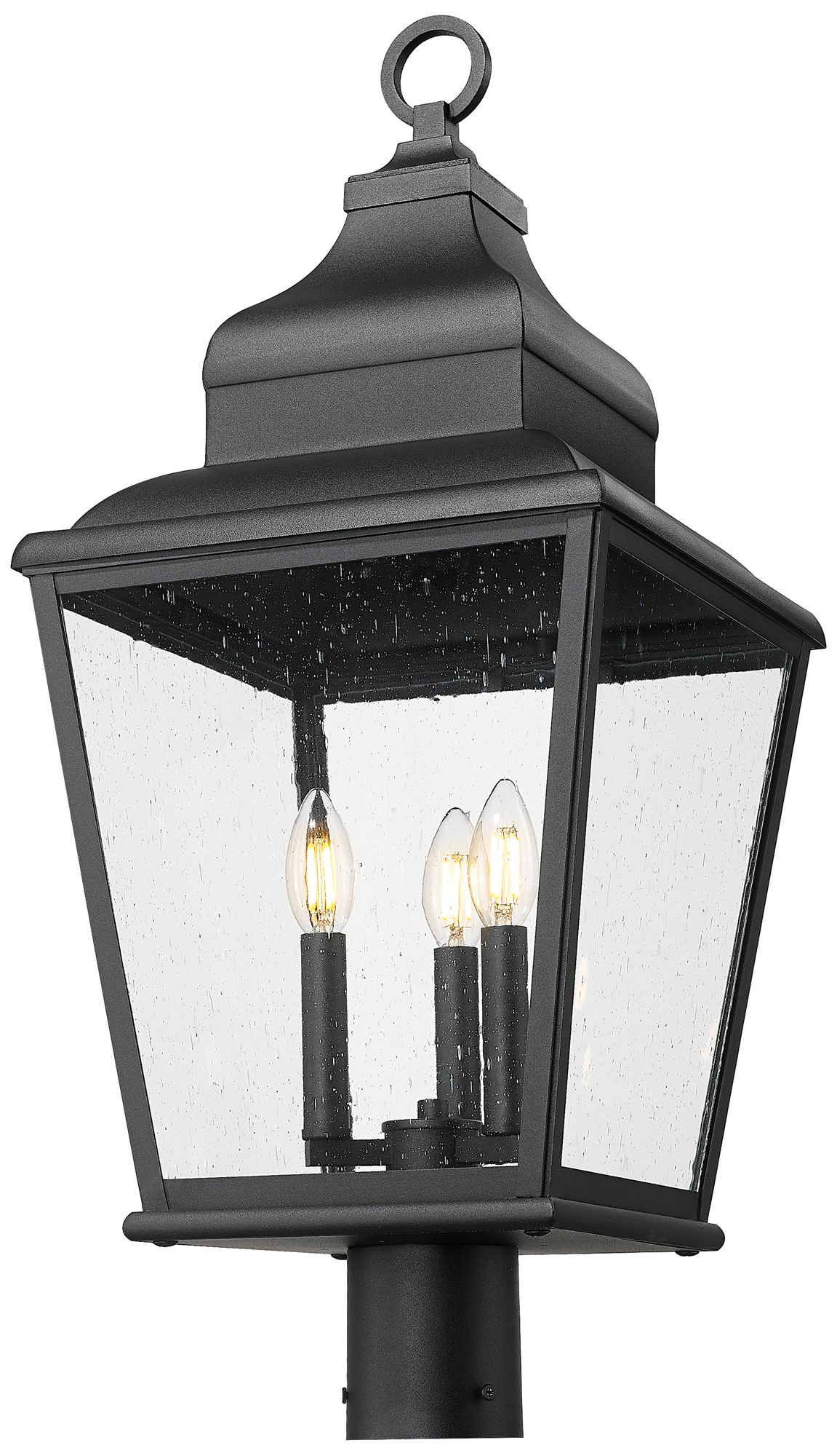 Image 3 Raphael by Z-Lite Sand Black 3 Light Outdoor Post Mount Fixture more views