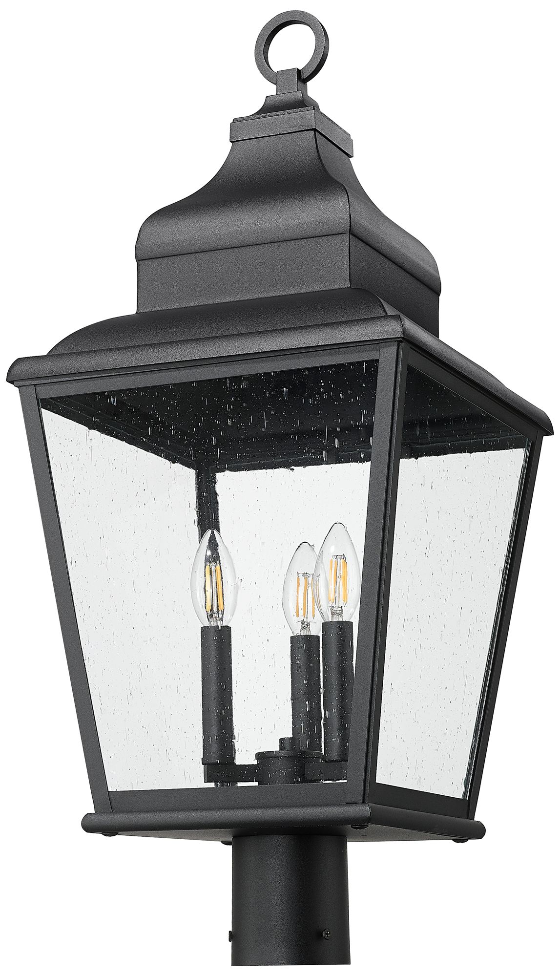 Image 5 Raphael by Z-Lite Sand Black 3 Light Outdoor Post Mount Fixture more views