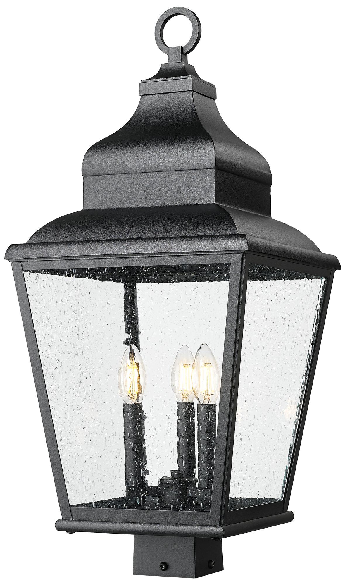 Raphael by Z-Lite Sand Black 3 Light Outdoor Post Mount Fixture