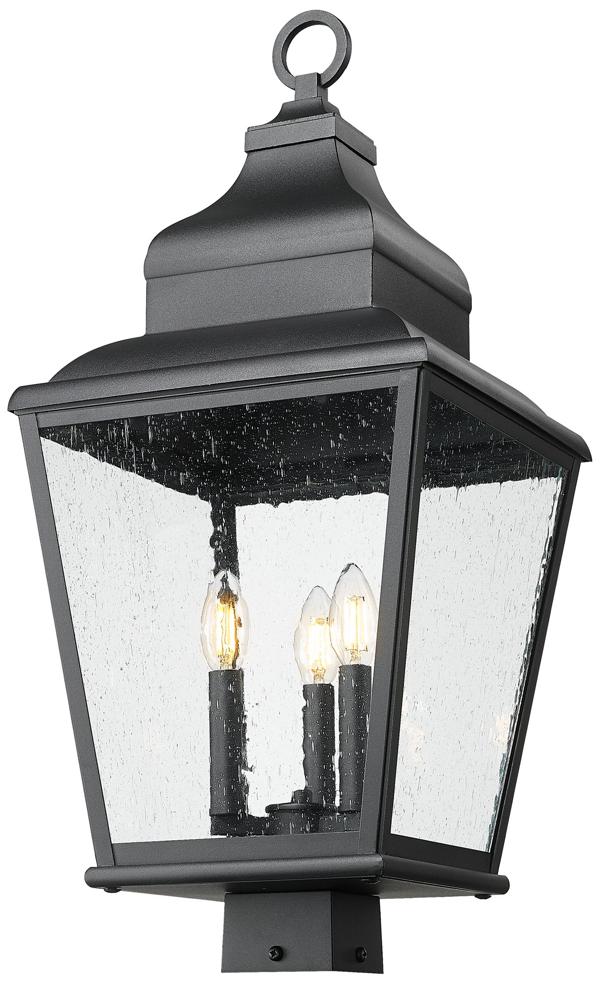 Image 3 Raphael by Z-Lite Sand Black 3 Light Outdoor Post Mount Fixture more views