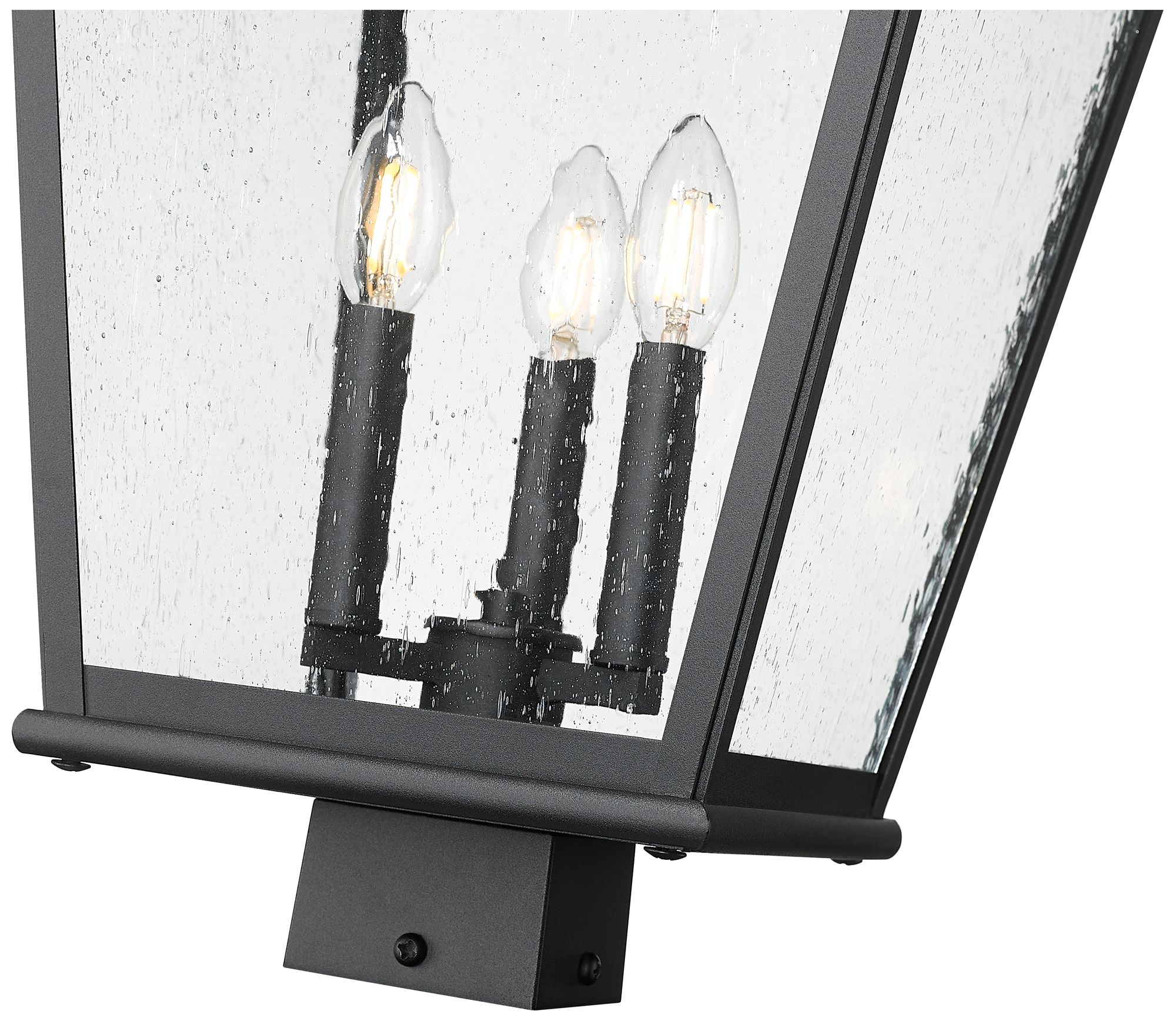 Image 4 Raphael by Z-Lite Sand Black 3 Light Outdoor Post Mount Fixture more views