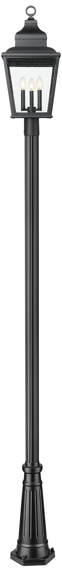 Image 4 Raphael by Z-Lite Sand Black 3 Light Outdoor Post Mounted Fixture more views