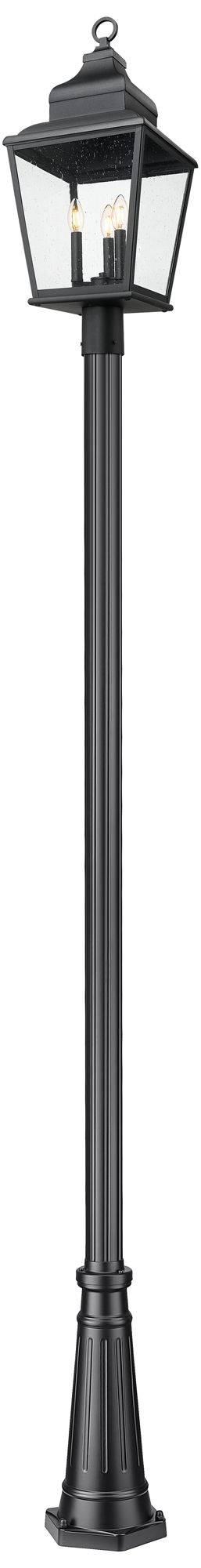 Image 5 Raphael by Z-Lite Sand Black 3 Light Outdoor Post Mounted Fixture more views