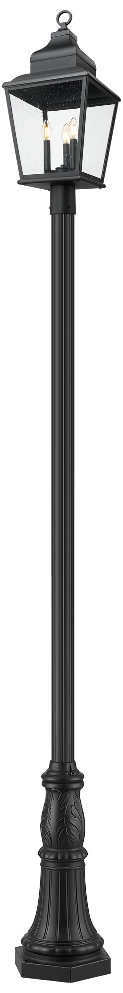 Image 5 Raphael by Z-Lite Sand Black 3 Light Outdoor Post Mounted Fixture more views