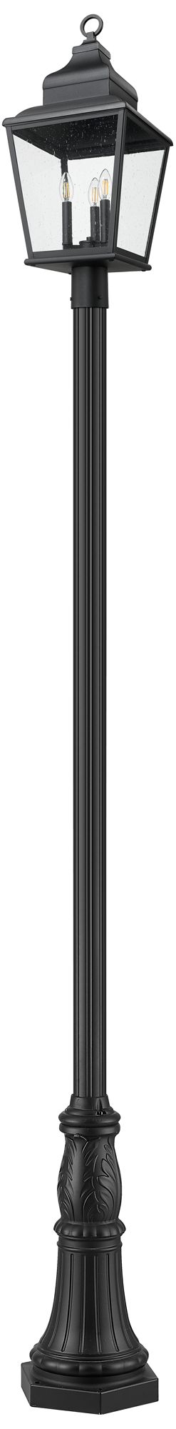 Image 7 Raphael by Z-Lite Sand Black 3 Light Outdoor Post Mounted Fixture more views