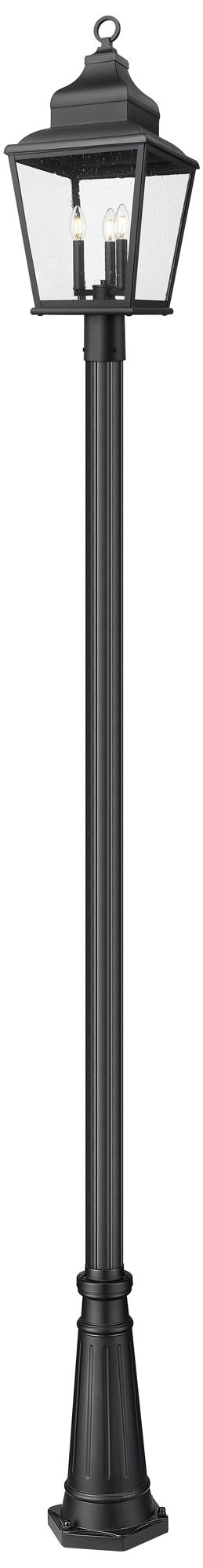Raphael by Z-Lite Sand Black 3 Light Outdoor Post Mounted Fixture