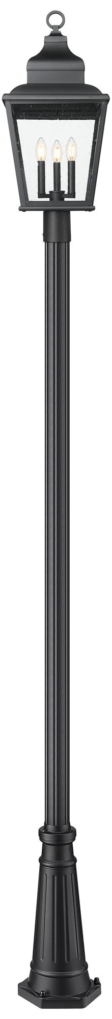 Image 4 Raphael by Z-Lite Sand Black 3 Light Outdoor Post Mounted Fixture more views