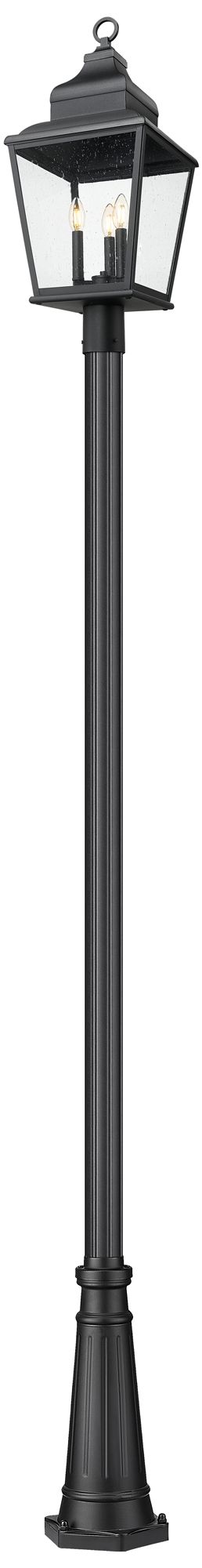 Image 5 Raphael by Z-Lite Sand Black 3 Light Outdoor Post Mounted Fixture more views