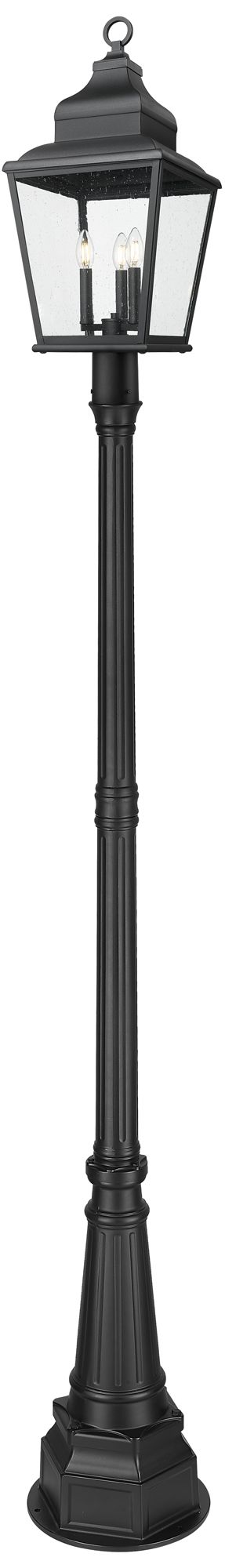 Raphael by Z-Lite Sand Black 3 Light Outdoor Post Mounted Fixture
