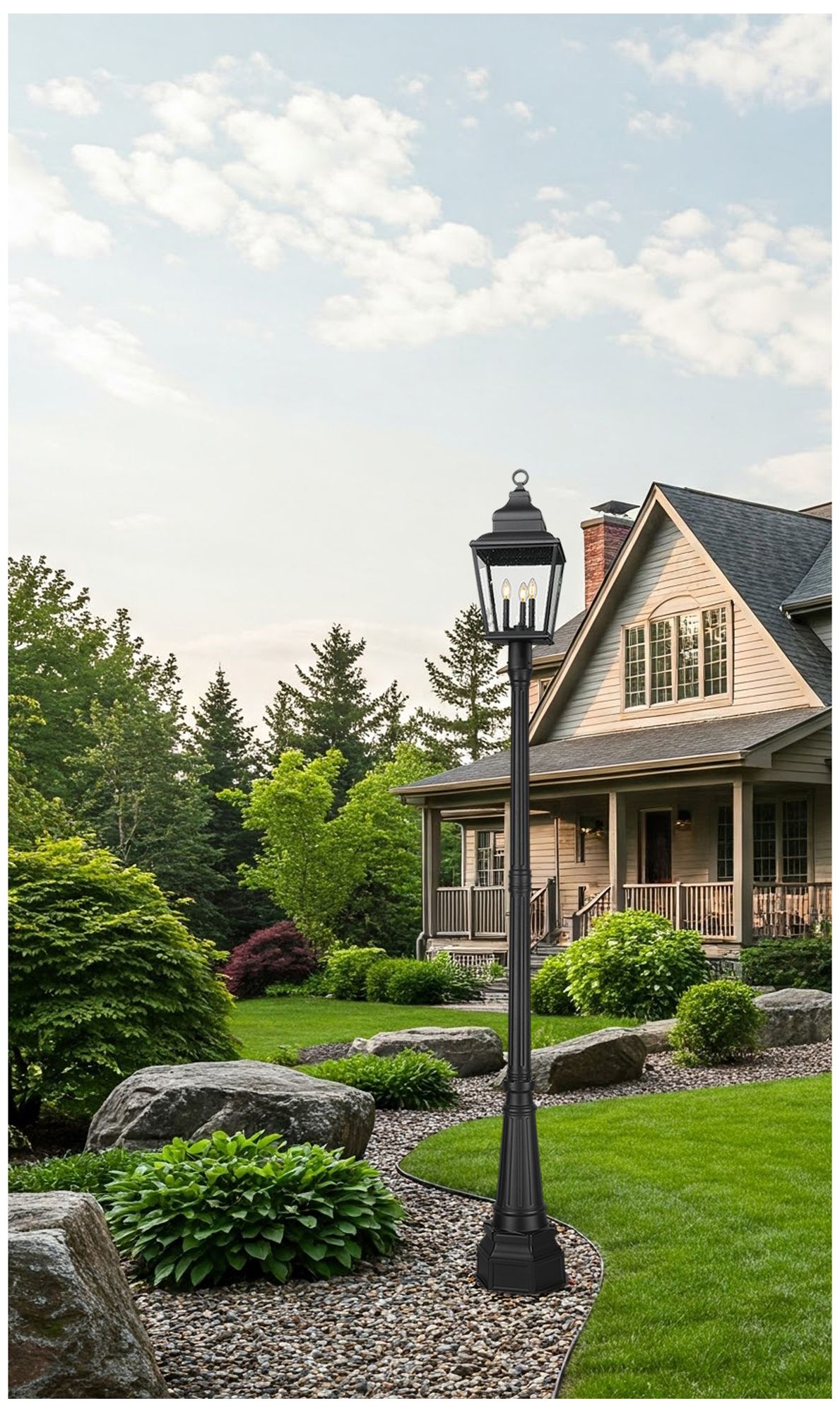 Image 3 Raphael by Z-Lite Sand Black 3 Light Outdoor Post Mounted Fixture more views