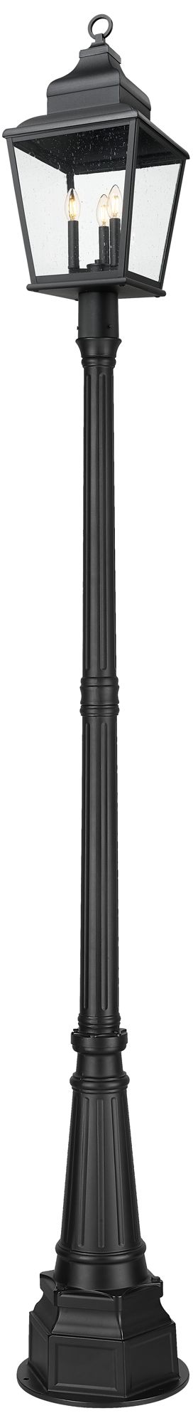 Image 5 Raphael by Z-Lite Sand Black 3 Light Outdoor Post Mounted Fixture more views