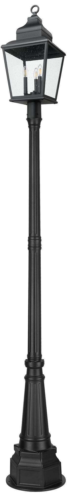 Image 7 Raphael by Z-Lite Sand Black 3 Light Outdoor Post Mounted Fixture more views