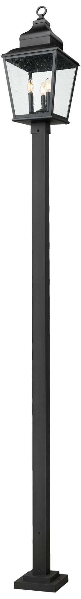 Image 5 Raphael by Z-Lite Sand Black 3 Light Outdoor Post Mounted Fixture more views
