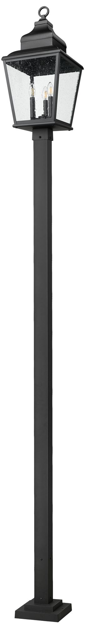 Image 7 Raphael by Z-Lite Sand Black 3 Light Outdoor Post Mounted Fixture more views