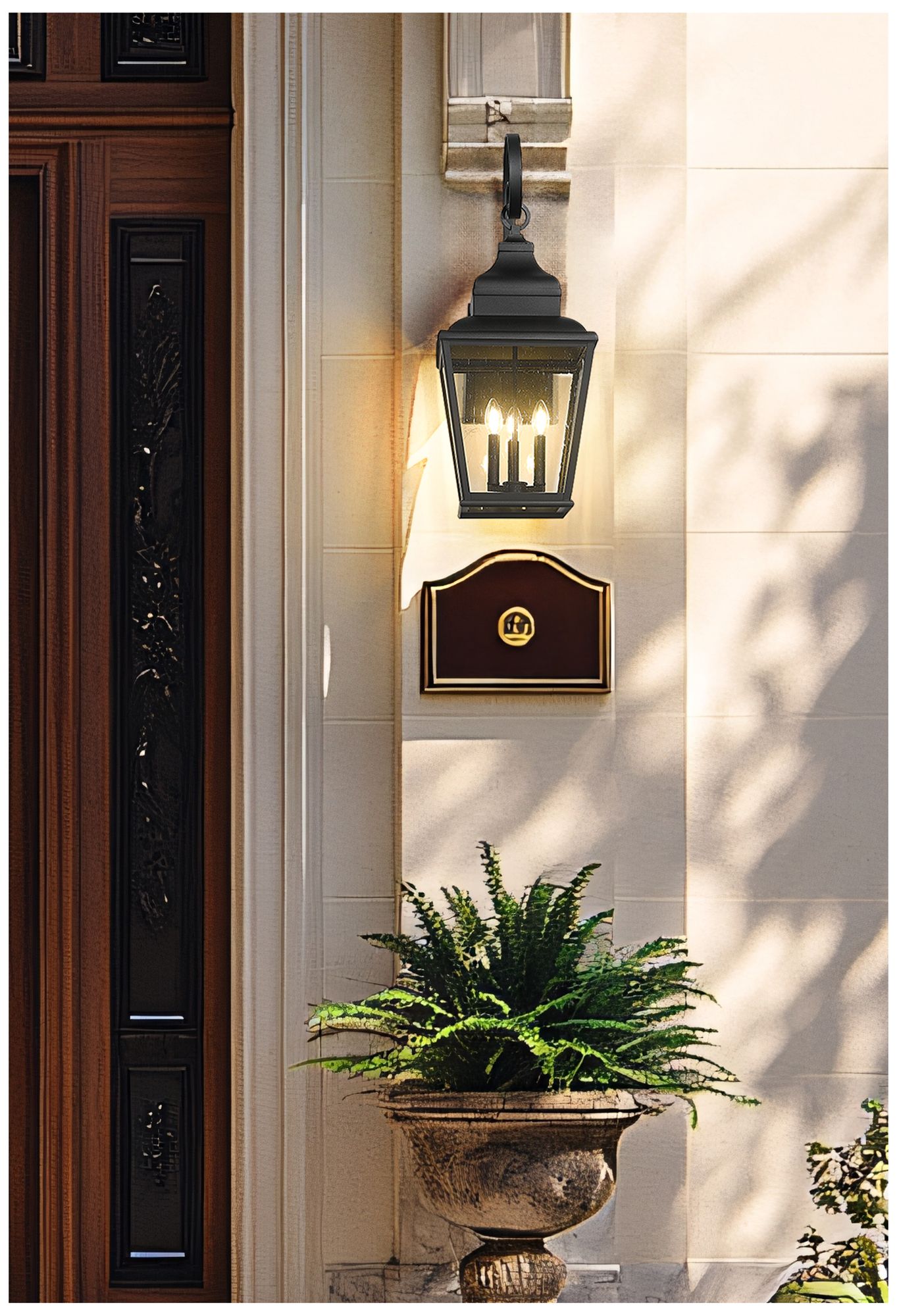 Image 2 Raphael by Z-Lite Sand Black 3 Light Outdoor Wall Light more views