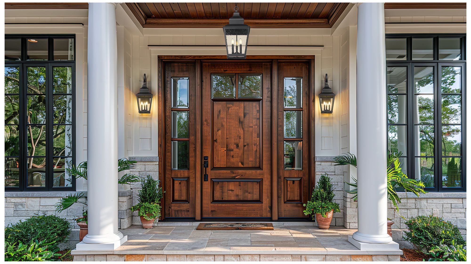 Image 3 Raphael by Z-Lite Sand Black 3 Light Outdoor Wall Light more views