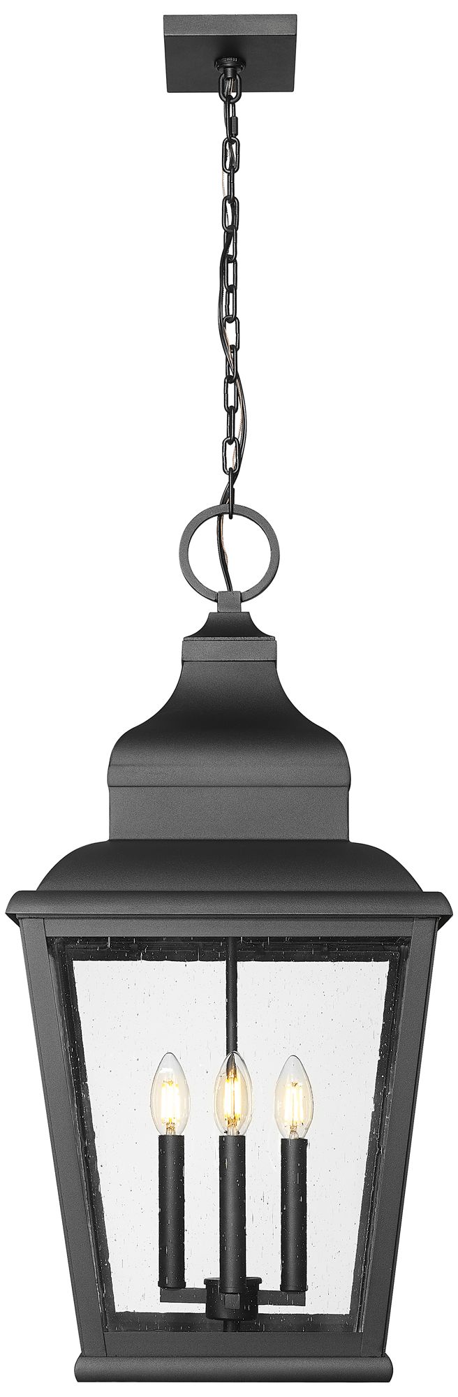 Image 4 Raphael by Z-Lite Sand Black 4 Light Outdoor Chain Mount Ceiling Fixture more views