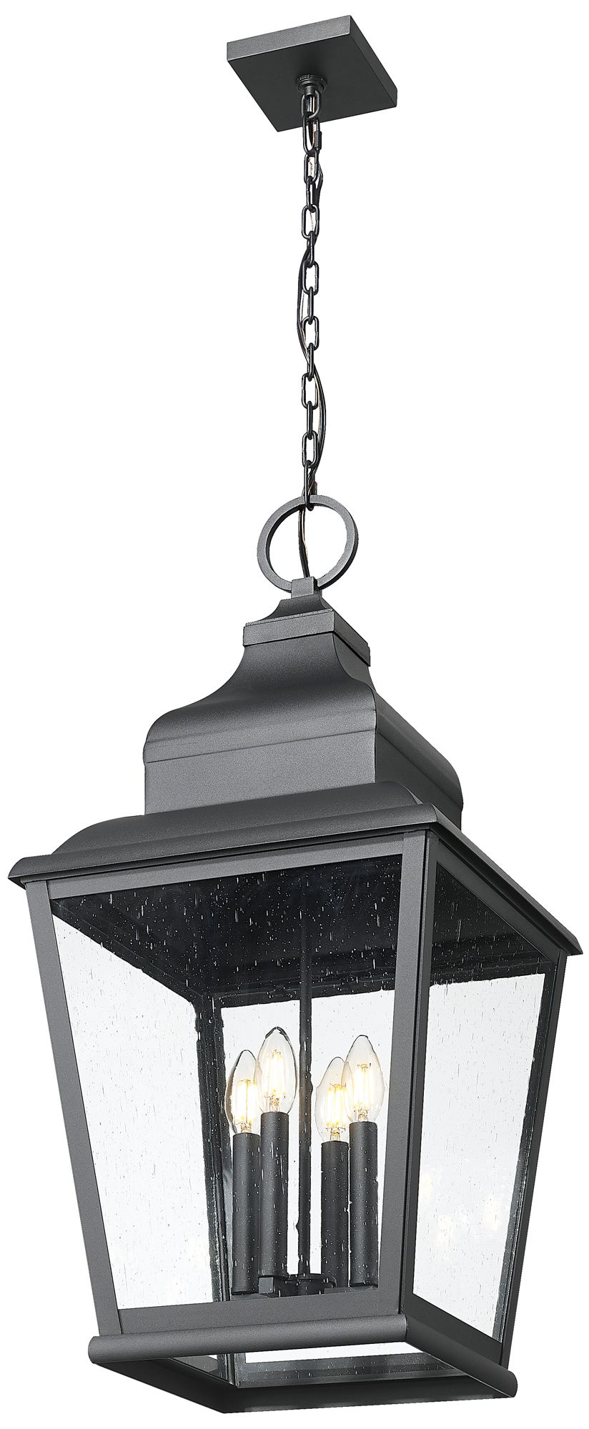 Image 5 Raphael by Z-Lite Sand Black 4 Light Outdoor Chain Mount Ceiling Fixture more views