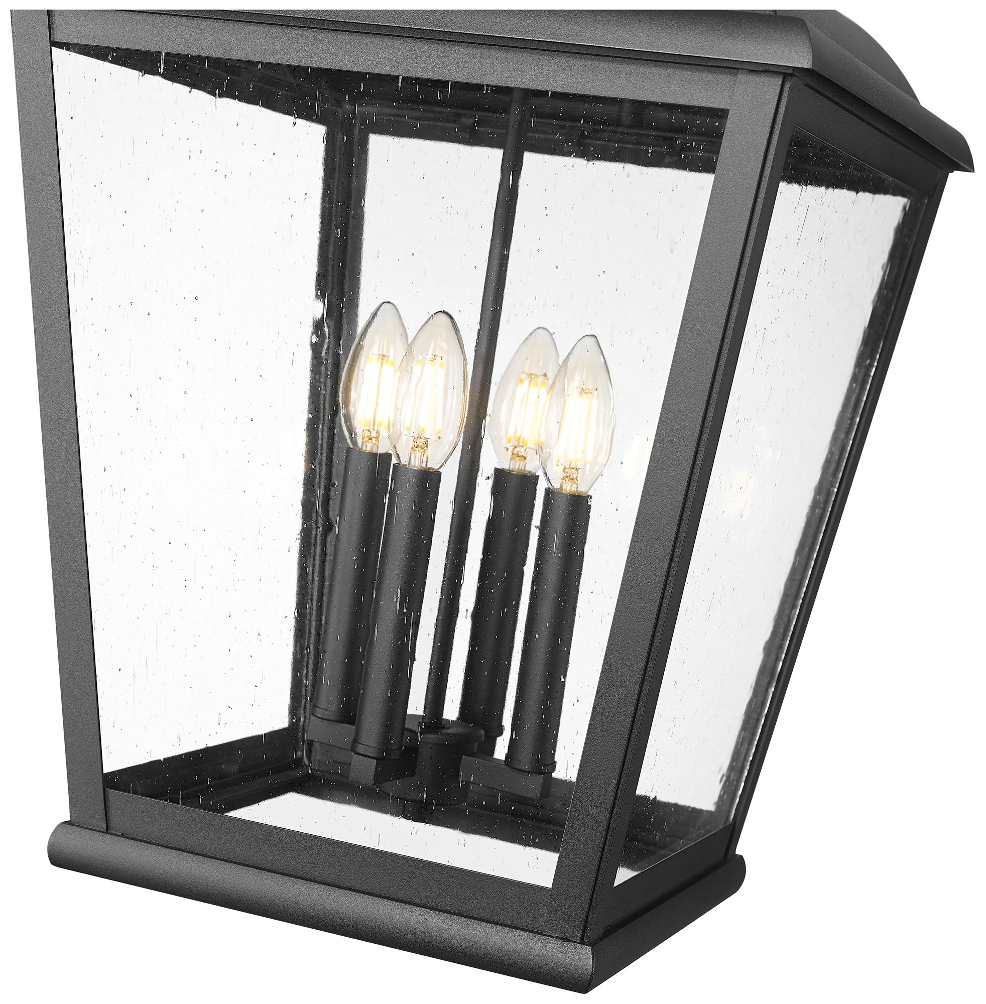 Image 6 Raphael by Z-Lite Sand Black 4 Light Outdoor Chain Mount Ceiling Fixture more views