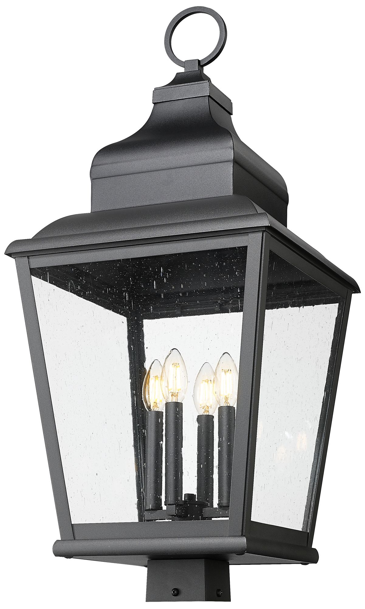 Image 3 Raphael by Z-Lite Sand Black 4 Light Outdoor Post Mount Fixture more views
