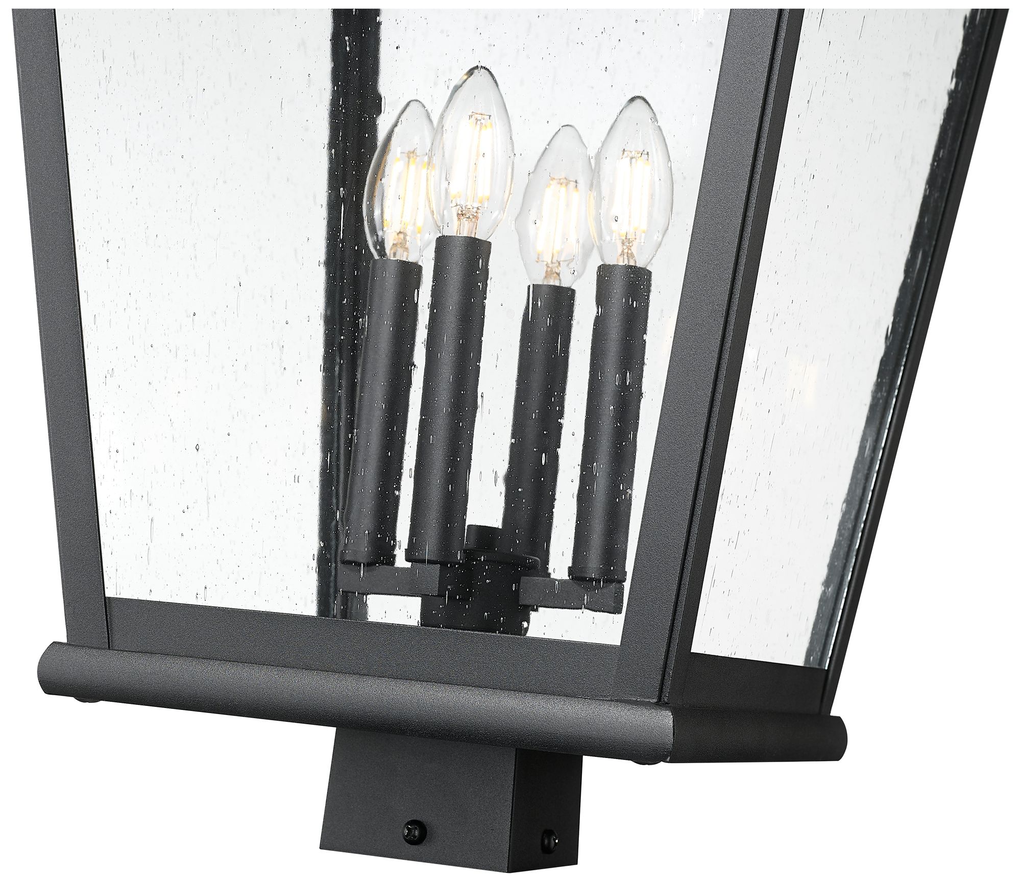 Image 4 Raphael by Z-Lite Sand Black 4 Light Outdoor Post Mount Fixture more views