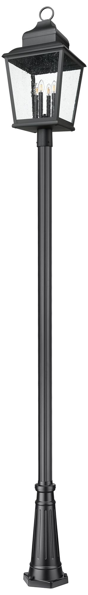 Image 7 Raphael by Z-Lite Sand Black 4 Light Outdoor Post Mounted Fixture more views