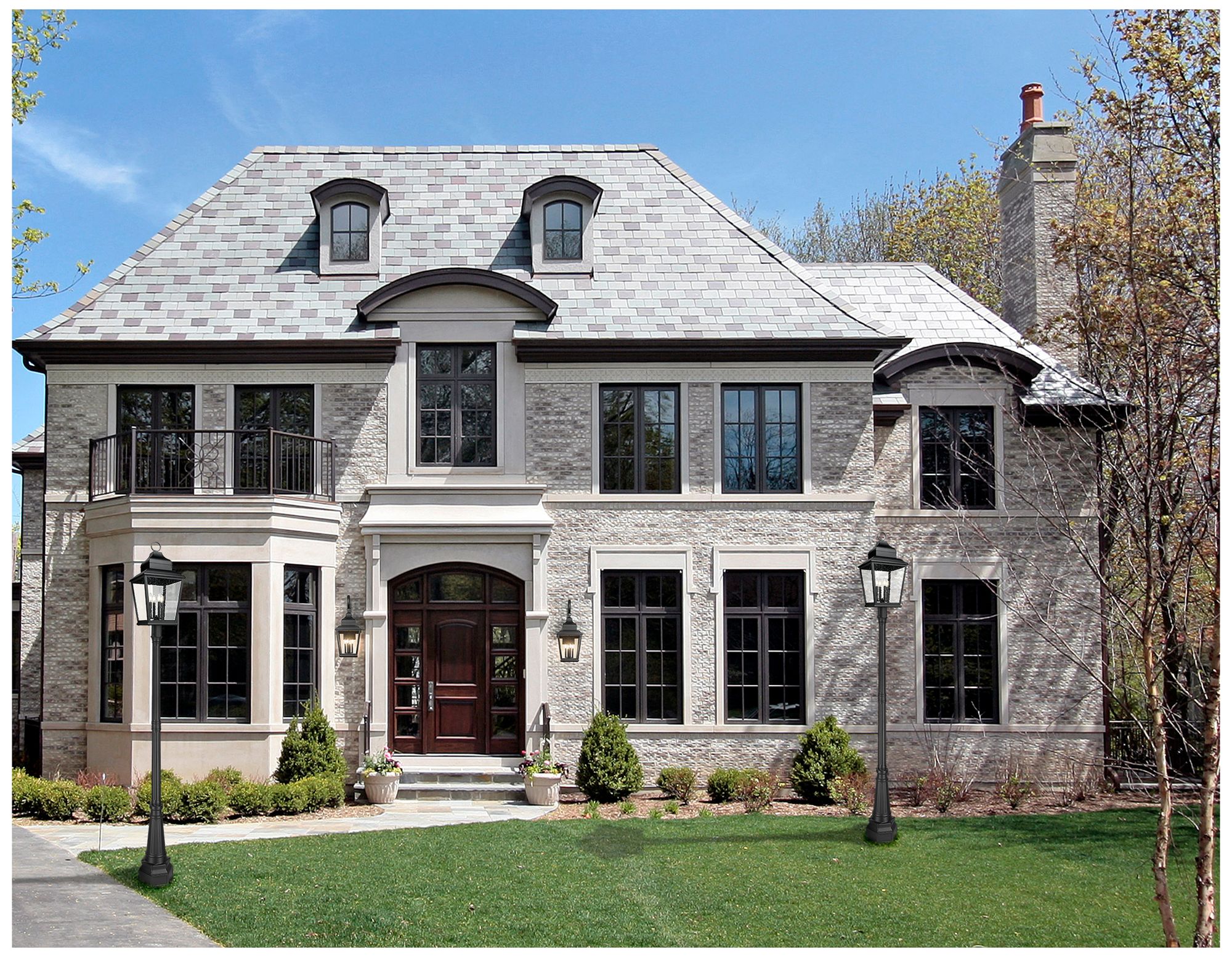 Image 3 Raphael by Z-Lite Sand Black 4 Light Outdoor Post Mounted Fixture more views