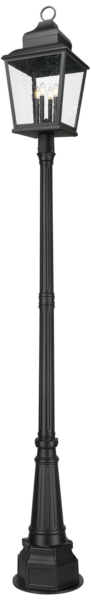 Image 5 Raphael by Z-Lite Sand Black 4 Light Outdoor Post Mounted Fixture more views