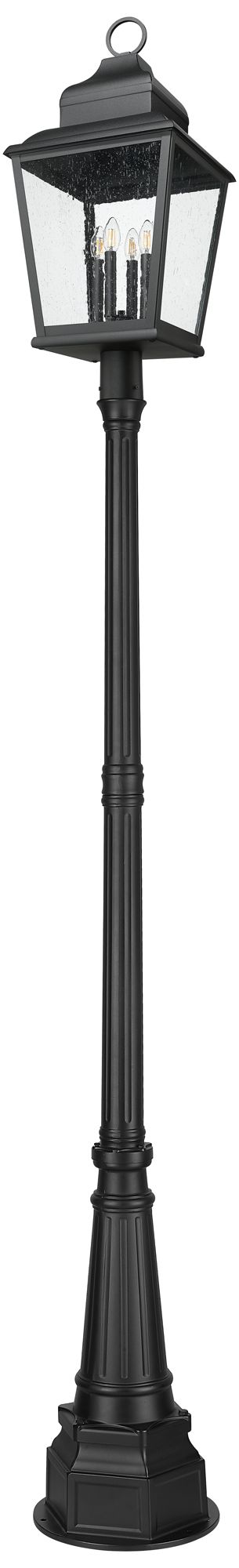 Image 7 Raphael by Z-Lite Sand Black 4 Light Outdoor Post Mounted Fixture more views
