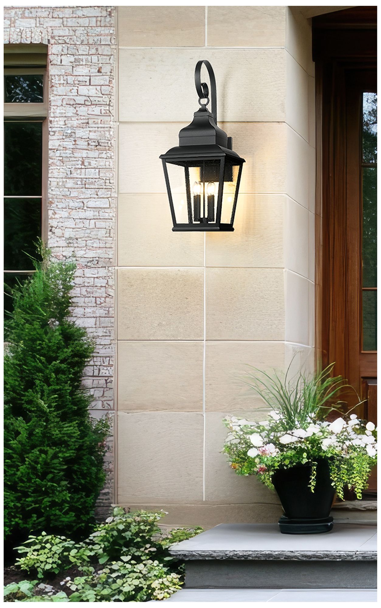 Image 3 Raphael by Z-Lite Sand Black 4 Light Outdoor Wall Light more views