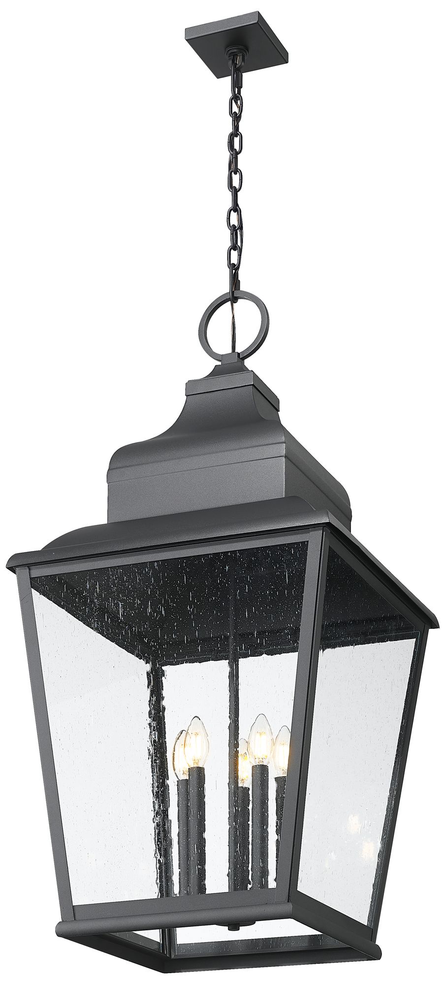 Image 5 Raphael by Z-Lite Sand Black 5 Light Outdoor Chain Mount Ceiling Fixture more views