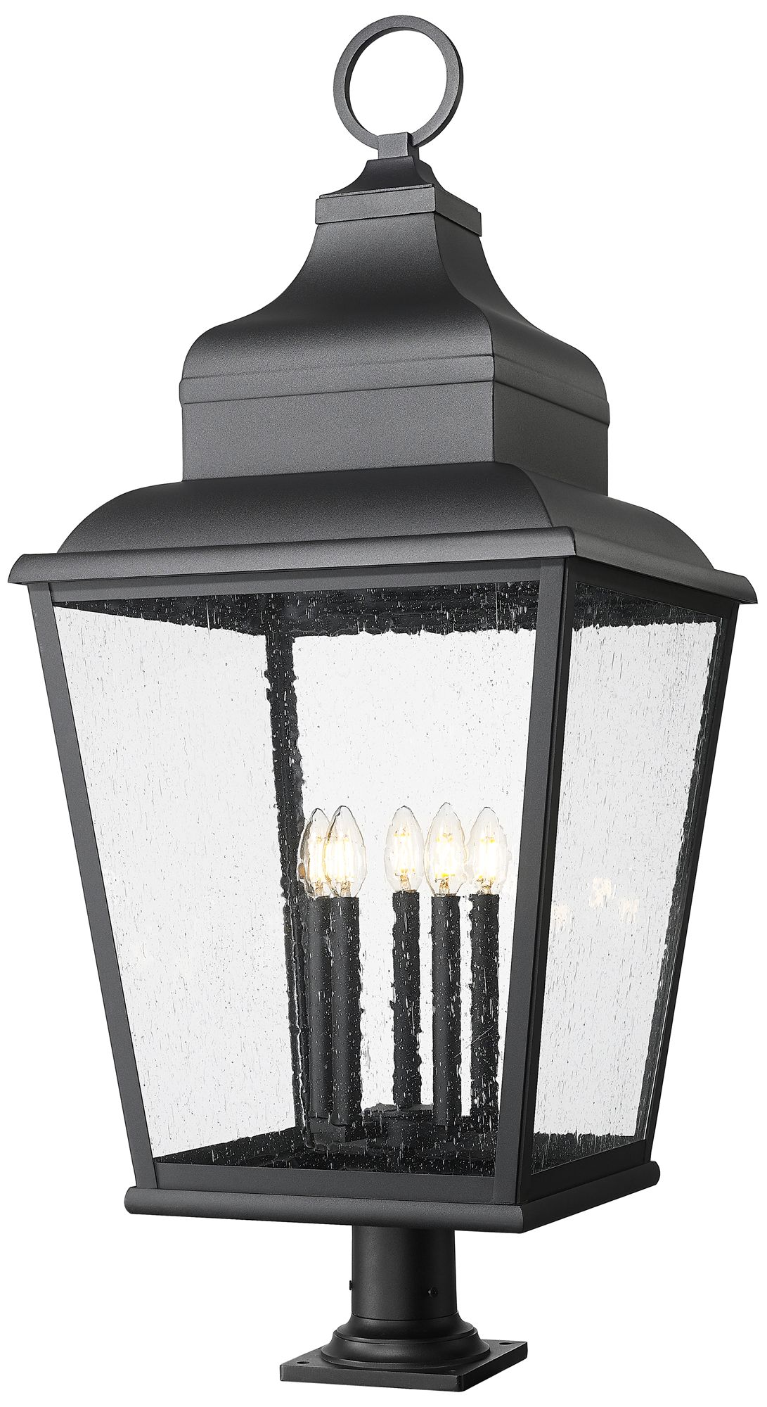 Image 2 Raphael by Z-Lite Sand Black 5 Light Outdoor Pier Mounted Fixture