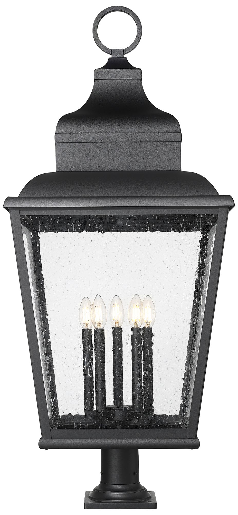Image 4 Raphael by Z-Lite Sand Black 5 Light Outdoor Pier Mounted Fixture more views