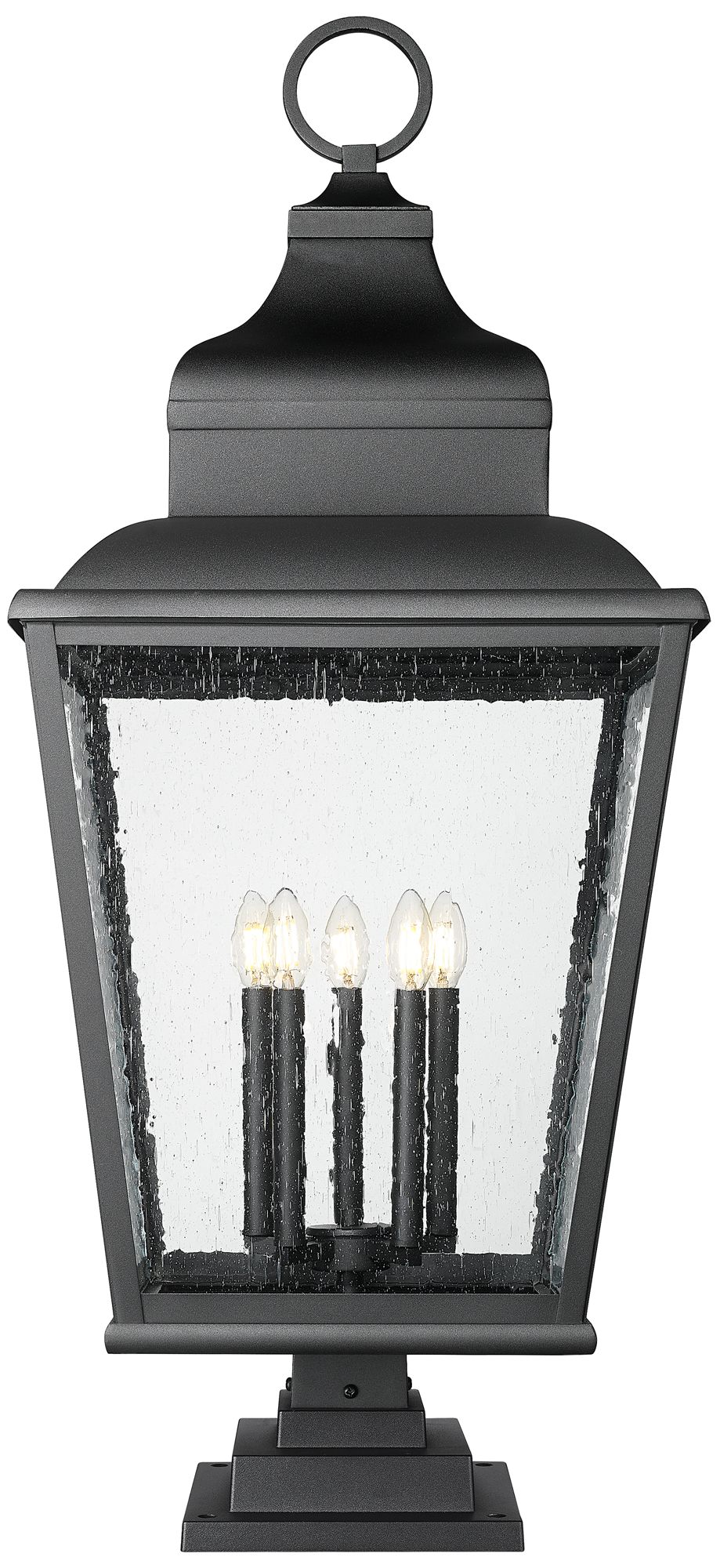 Image 4 Raphael by Z-Lite Sand Black 5 Light Outdoor Pier Mounted Fixture more views