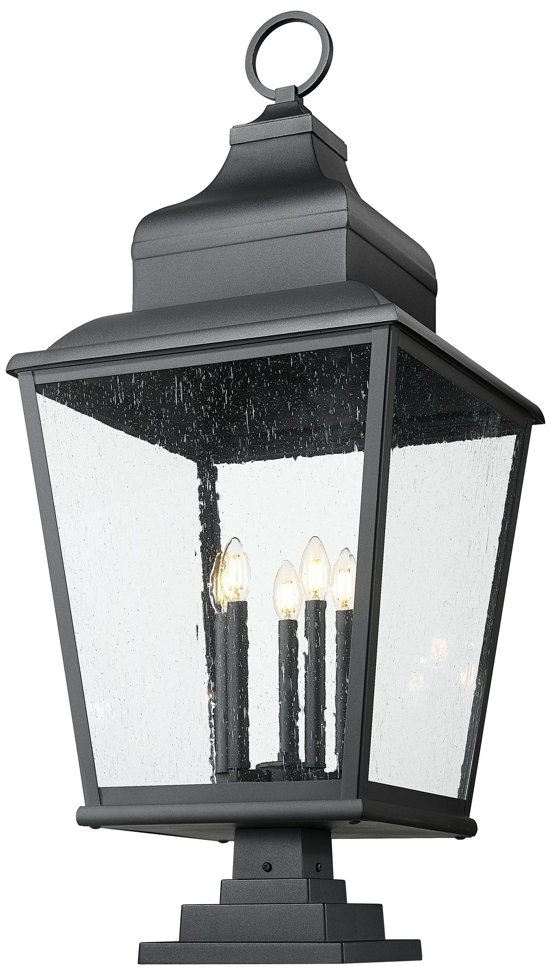 Image 5 Raphael by Z-Lite Sand Black 5 Light Outdoor Pier Mounted Fixture more views