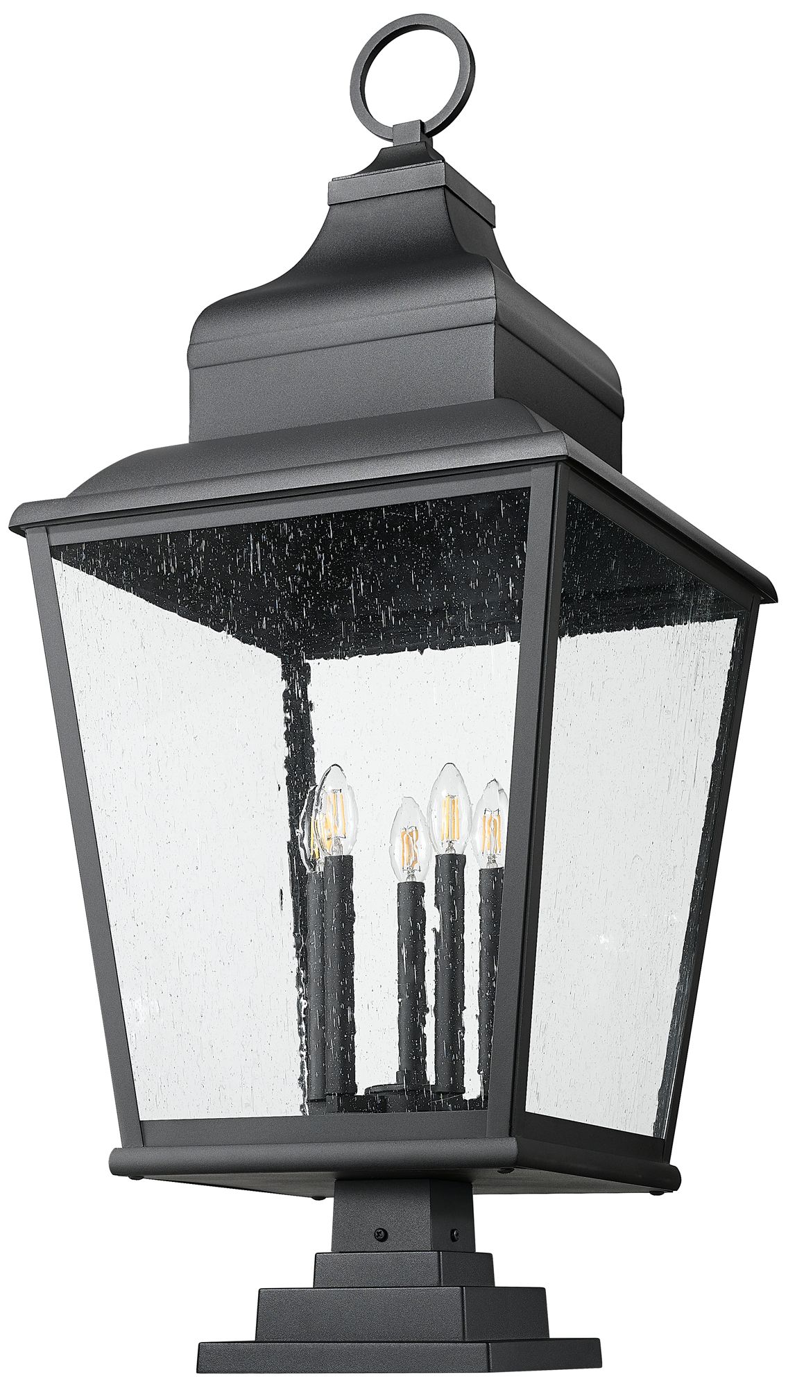 Image 7 Raphael by Z-Lite Sand Black 5 Light Outdoor Pier Mounted Fixture more views