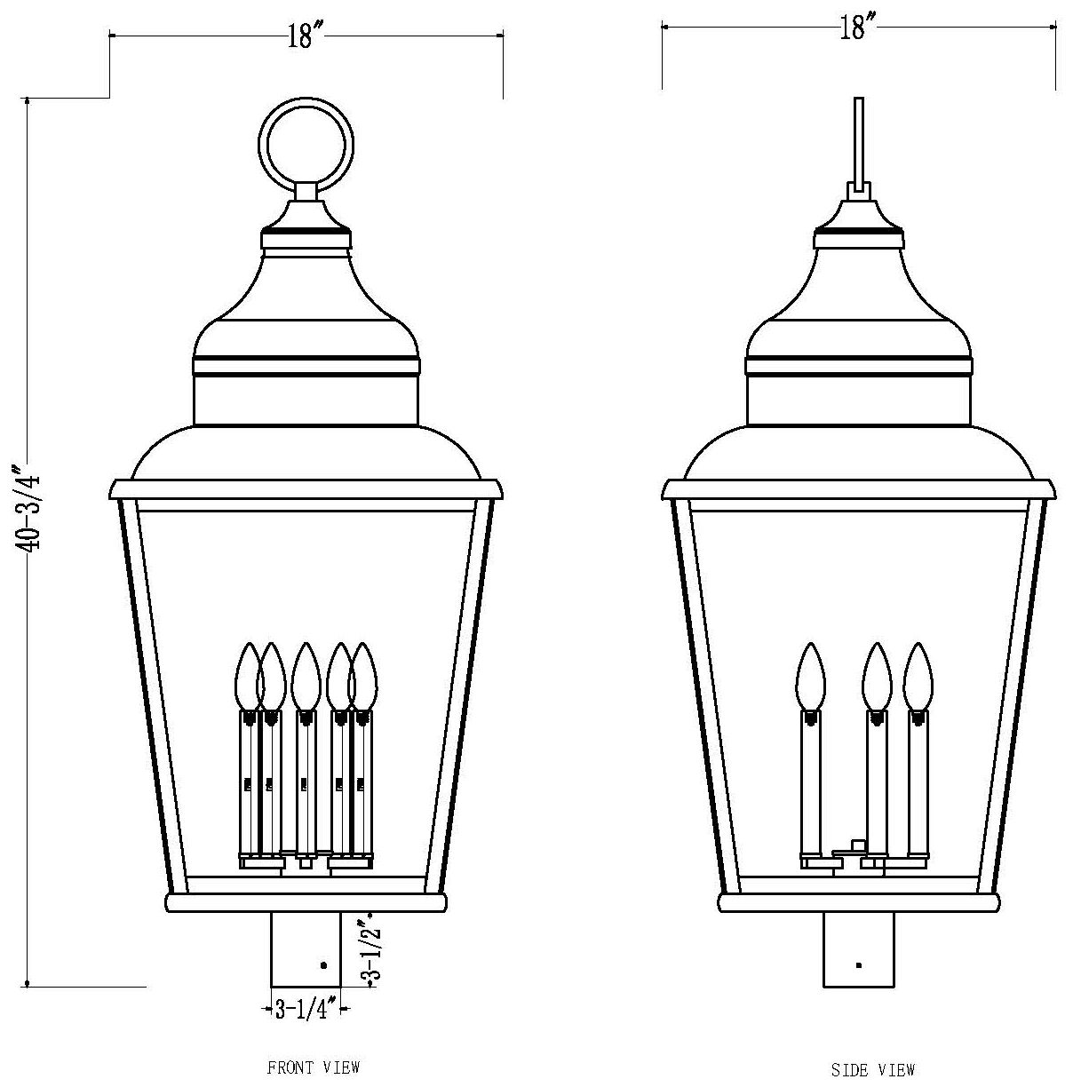 Image 6 Raphael by Z-Lite Sand Black 5 Light Outdoor Post Mount Fixture more views