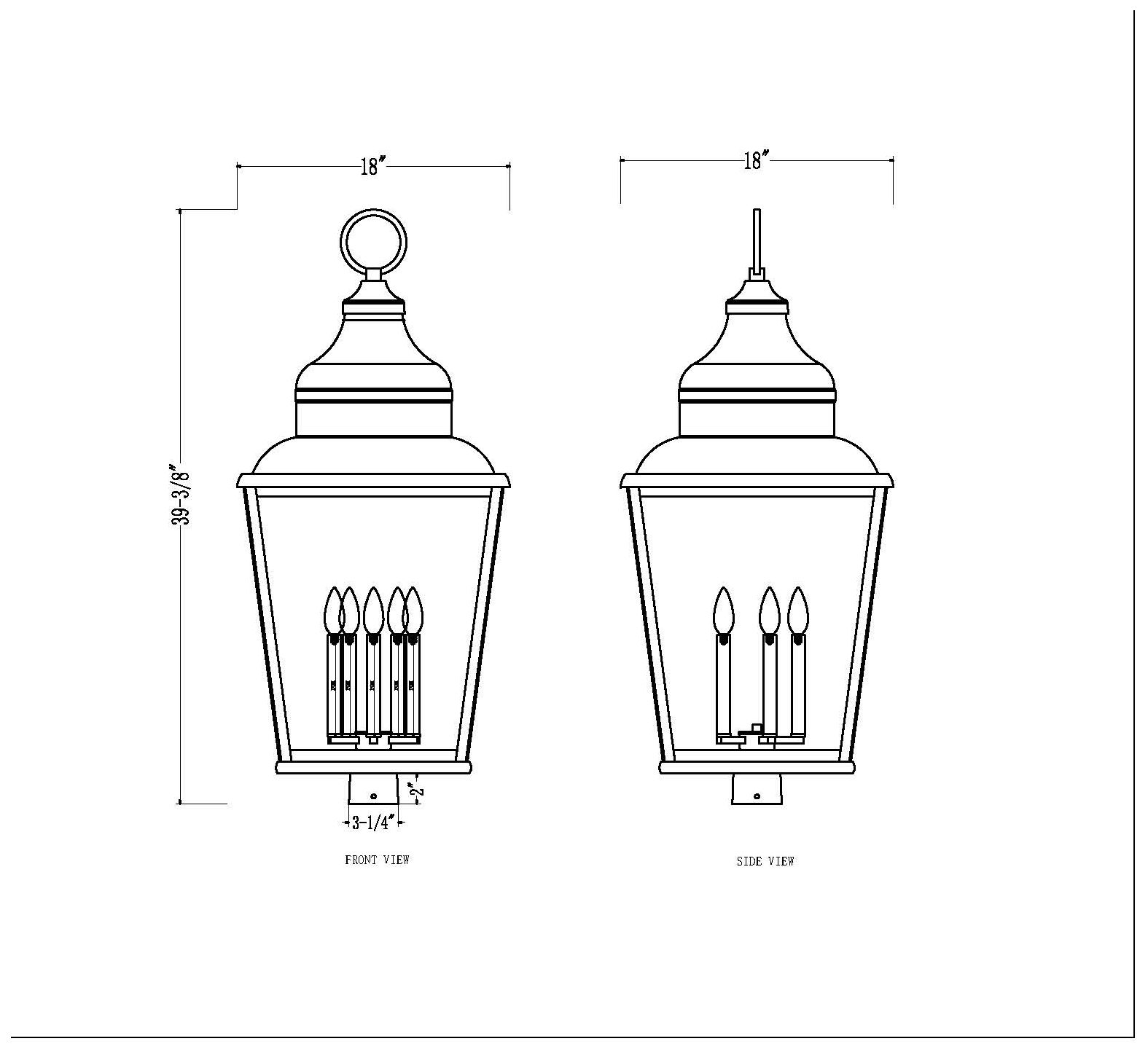 Image 6 Raphael by Z-Lite Sand Black 5 Light Outdoor Post Mount Fixture more views